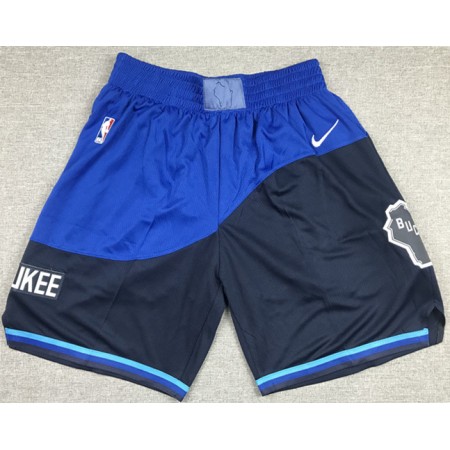 NBA Milwaukee Bucks Uomo Pantaloncini Tascabili Nike City Edition M001 Swingman